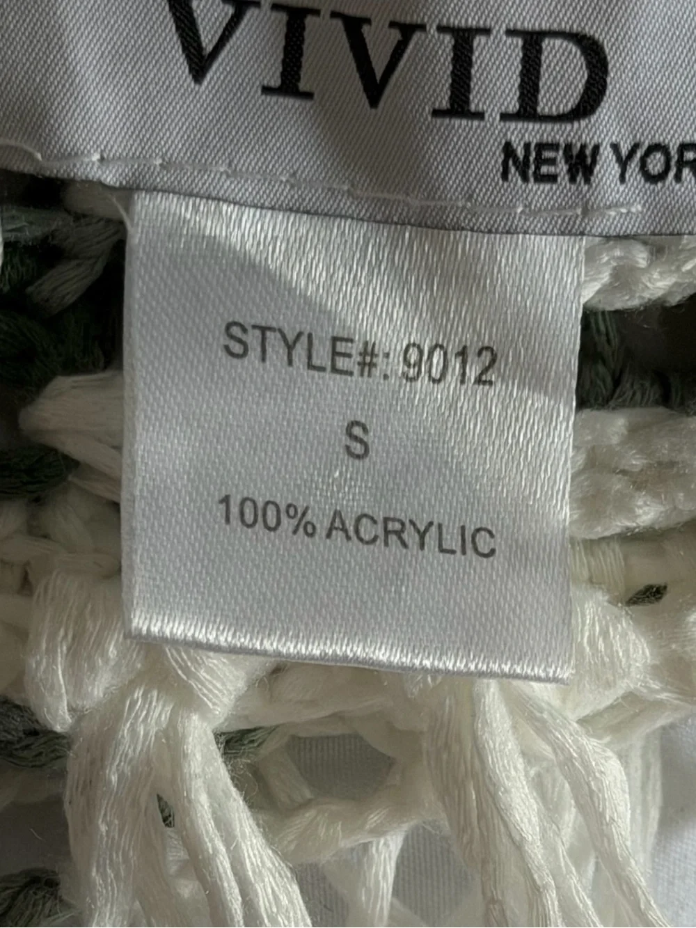VIVID New York Crochet Fringe Festival Tank Top Boho Size S - Picture 7 of 7